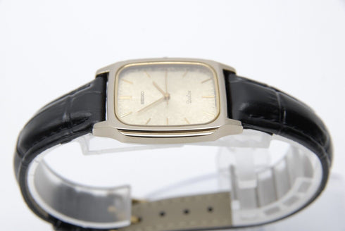 【 N MINT 】 Vintage Seiko Dolce 8N41-507A Gold Dial Quartz Men's Watch from JAPAN